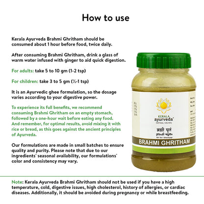Kerala Ayurveda Brahmi Ghritham 150 ml- image 4