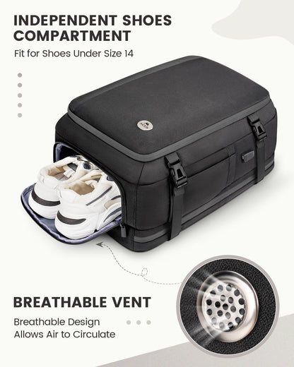 MATEIN Travel Backpack with Shoe Compartment for Men, 17 Inch Underseat- image 7