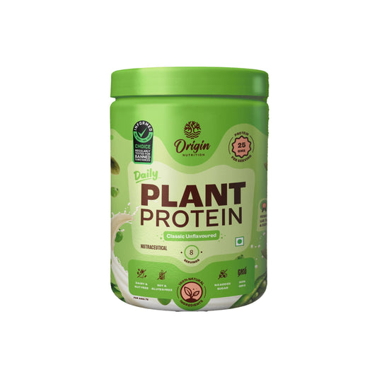 Origin Nutrition 100% Natural Plant Protein Powder, Unflavoured with 25g Plant B