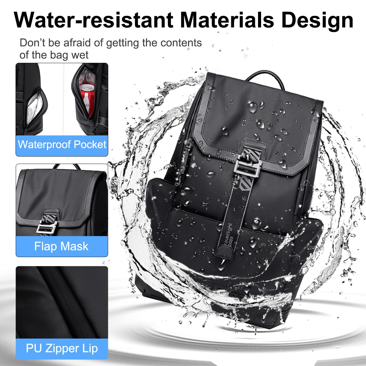 Arctic Hunter Laptop Backpack for Men Women Stylish College Backpack Anti-theft 15.6" Laptop Bag with USB Port Water-resistant Sleek for Daily School Office Commuting
