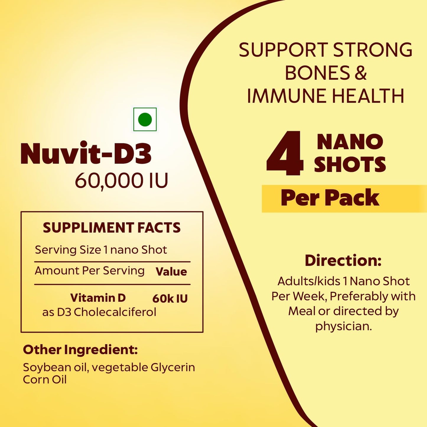 The Old Natural Nuvit D3 Vitamin D3 60000 Iu I Cholecalciferol Vitamin- image 5
