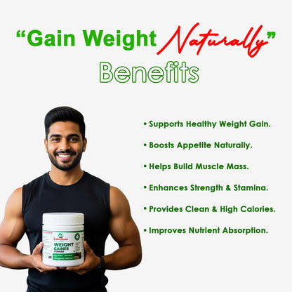 Lebrostone Weight Gainer | Ayurvedic Natural Weight Gain Supplement for Men & Women | Boosts Appetite, Energy, Muscle Growth & Overall Wellness | 100g