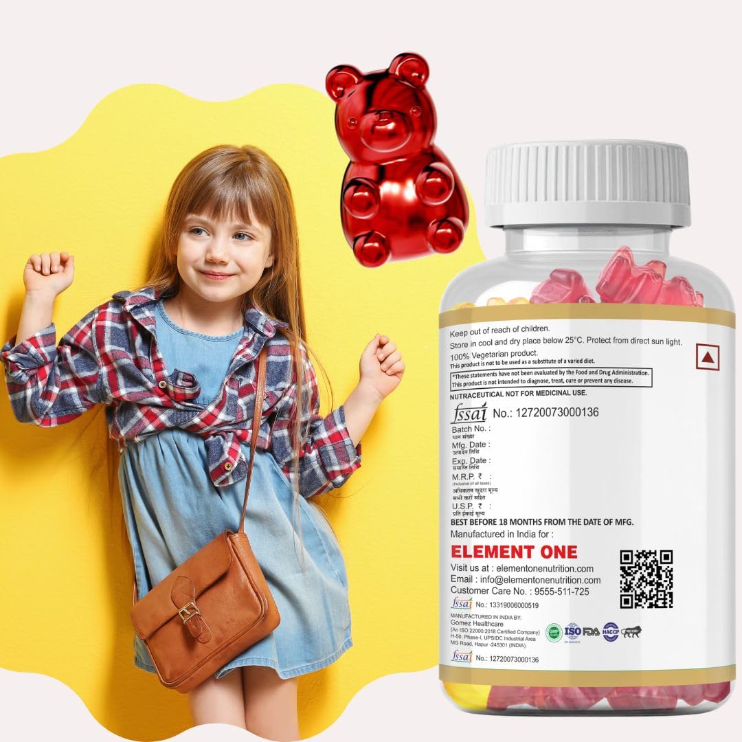Junior Omega 3 Fish Oil Gummies with EPA & DHA, Strawberry Flavour for Kids, Children, and Adults 60 Gummies (Pack of 2 Bottles)