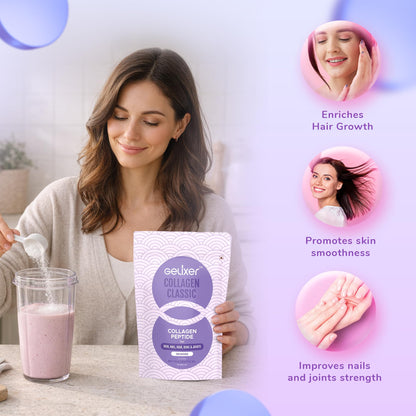 GELIXER Classic Unflavoured Collagen Powder 500g Premium Japanese Marine Collagen Peptides for Wellness of Skin, Hair, Nail, Bone & Joints