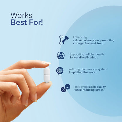 GNC Magnesium 370mg | 120 Veg Capsules | For Bone Strength, Muscle & Nerve Function, Stress Relief, Improved Sleep, Mood Elevation, Essential Mineral for Calcium Absorption & Cell Function