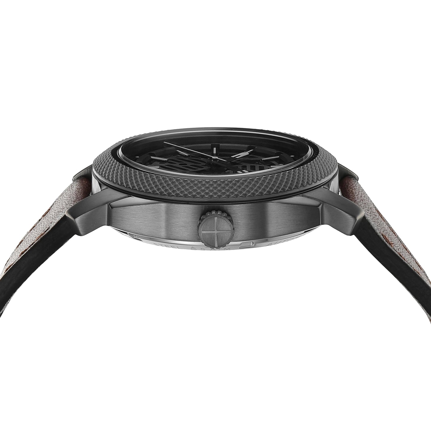 Fossil Machine Brown Automatic Leather Watch Me3254 - Analog, Men