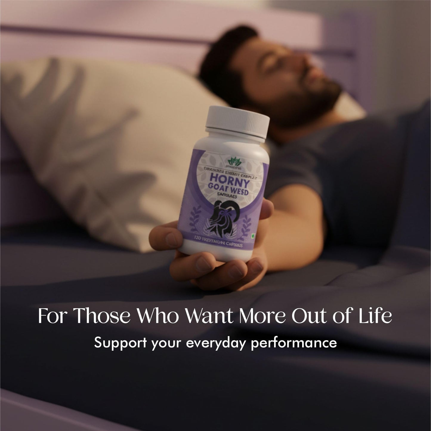Pushpveda Horny Goat Weed Root Extract Capsules | Vegetarian Herbal Supplement for Men & Women | Supports Stamina, Energy, Endurance & Daily Vitality | Natural Wellness Formula | 120 Veg Capsules