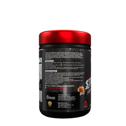 Arscor Stryker Pre-Workout | High-Stim Preworkout Supplement 200mg Caffeine, 3000mg Beta-Alanine & 3000mg L-Citrulline, 1000mg Creatine HCL | High Energy, Pump & Endurance (300g, Rocket Pop)