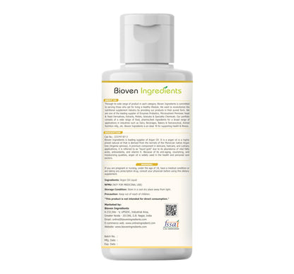 Argan Oil – Premium Plant-Based Oil, Dietary Supplements, Fortified Foods & Nutritional Applications, 100ml