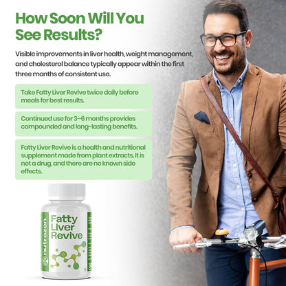 Nutrazen Fatty Liver Revive Supplement - 30 Tablets | Milk Thistle, Berberine, Choline & Dandelion Root for Liver Health & Supports Detoxification | Fat Reduction, Metabolic Balance & Digestion