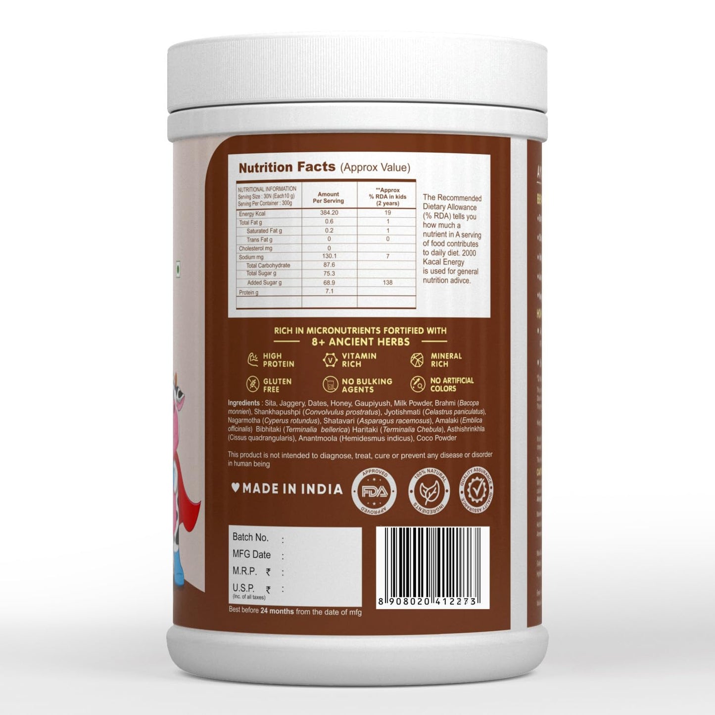 Babyorgano Herbal Chocovita 100% Ayurvedic Health & Nutrition Drink For- image 3