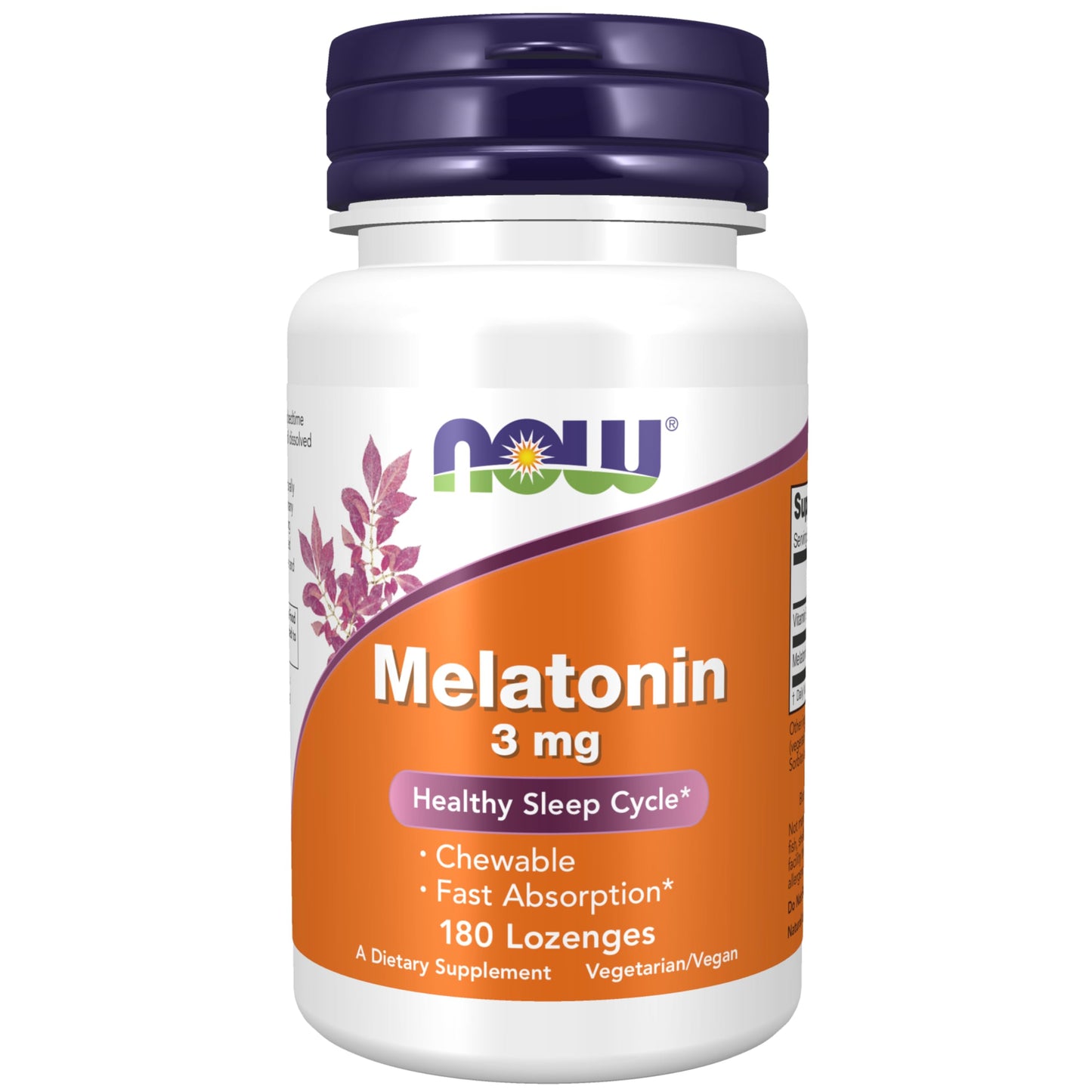 Now Foods Melatonin 3 mg Chewable - 180 Lozenges