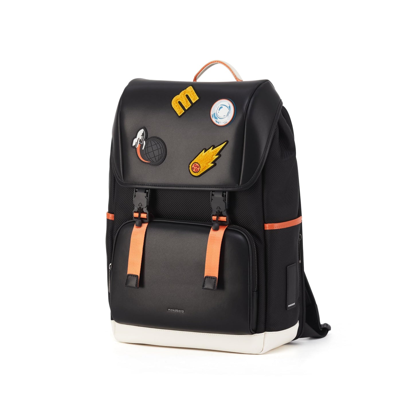 MOKOBARA The Dodge Backpack | Water-Resistant Nylon With Vegan Leather Trims | 15.6” Laptop & Tech Compartment | Organised Travel & Commute Bag | Black | 21L