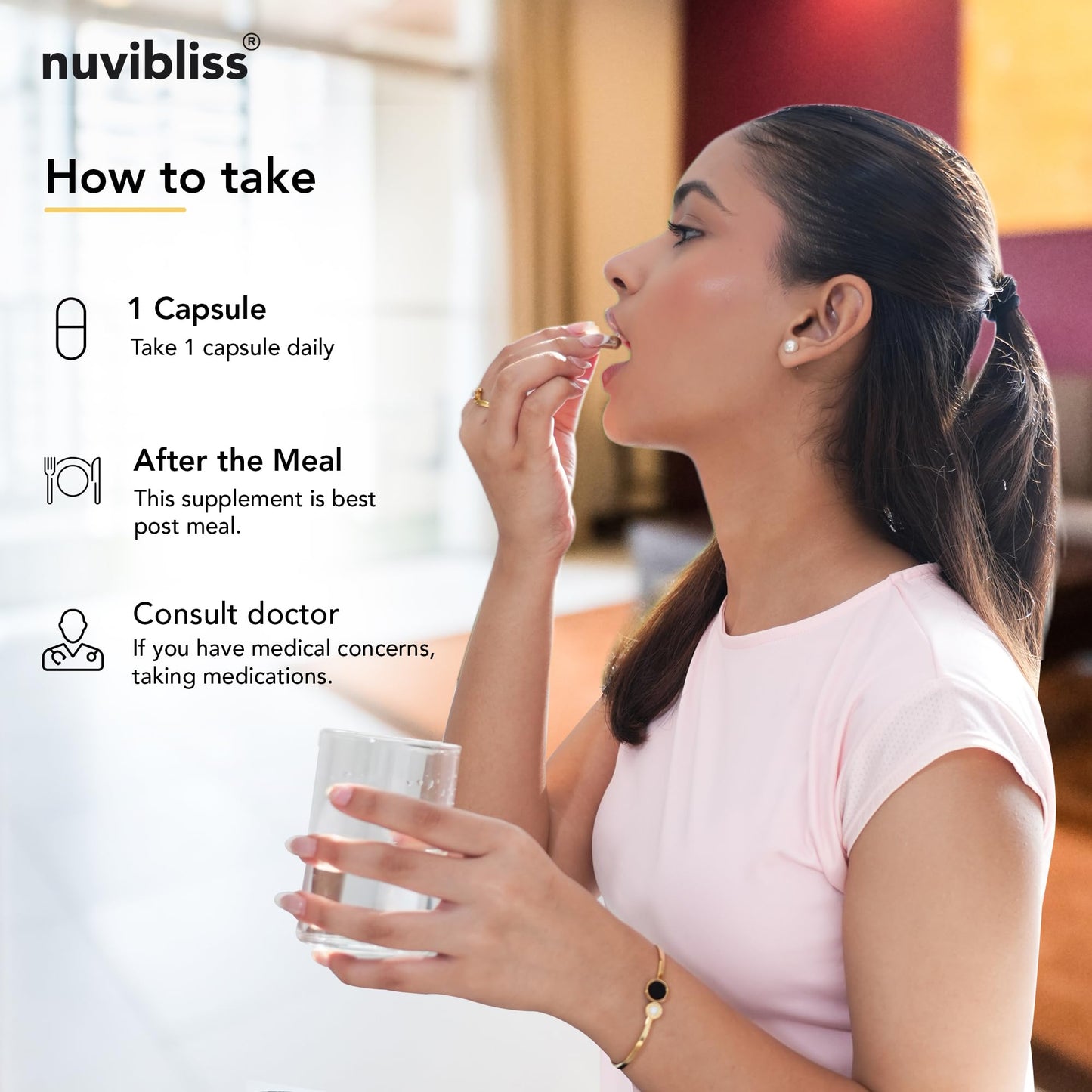 Nuvibliss Vital Plus For Women | Ayurvedic Herbal Supplement with Traditional Ingredients | Daily Support for Energy & Wellness | 30 Vegetarian Capsules