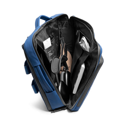 DailyObjects Pivot Convertible Briefpack Bag (16L) |Unisex|Fits 13/14/15.6 inch Laptop/Macbook Pro/Air|Lightweight|Stylish Backpack|Office/Daily Use/Travel|Multi Pocket|Adjustable Strap-Blue