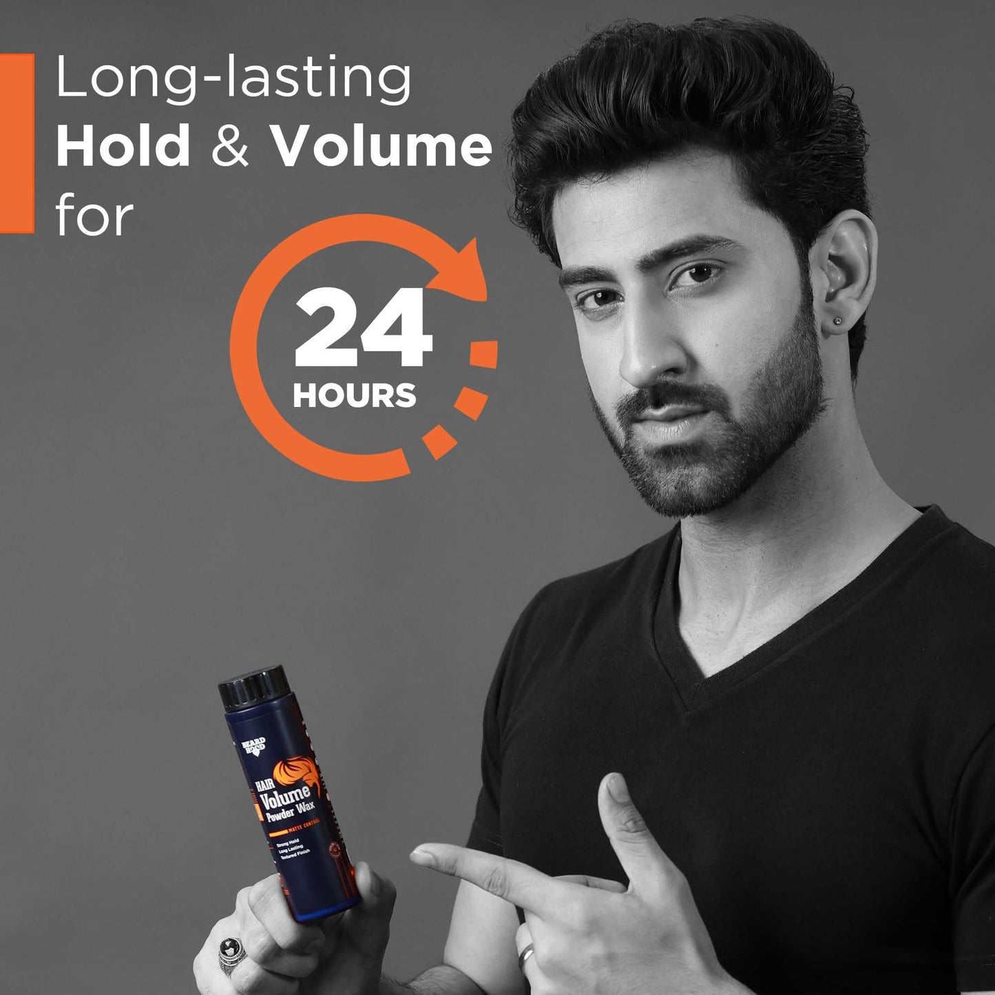 Beardhood Hair Volumizing Powder Wax For Strong Hold, Matte Finish Hair- image 6