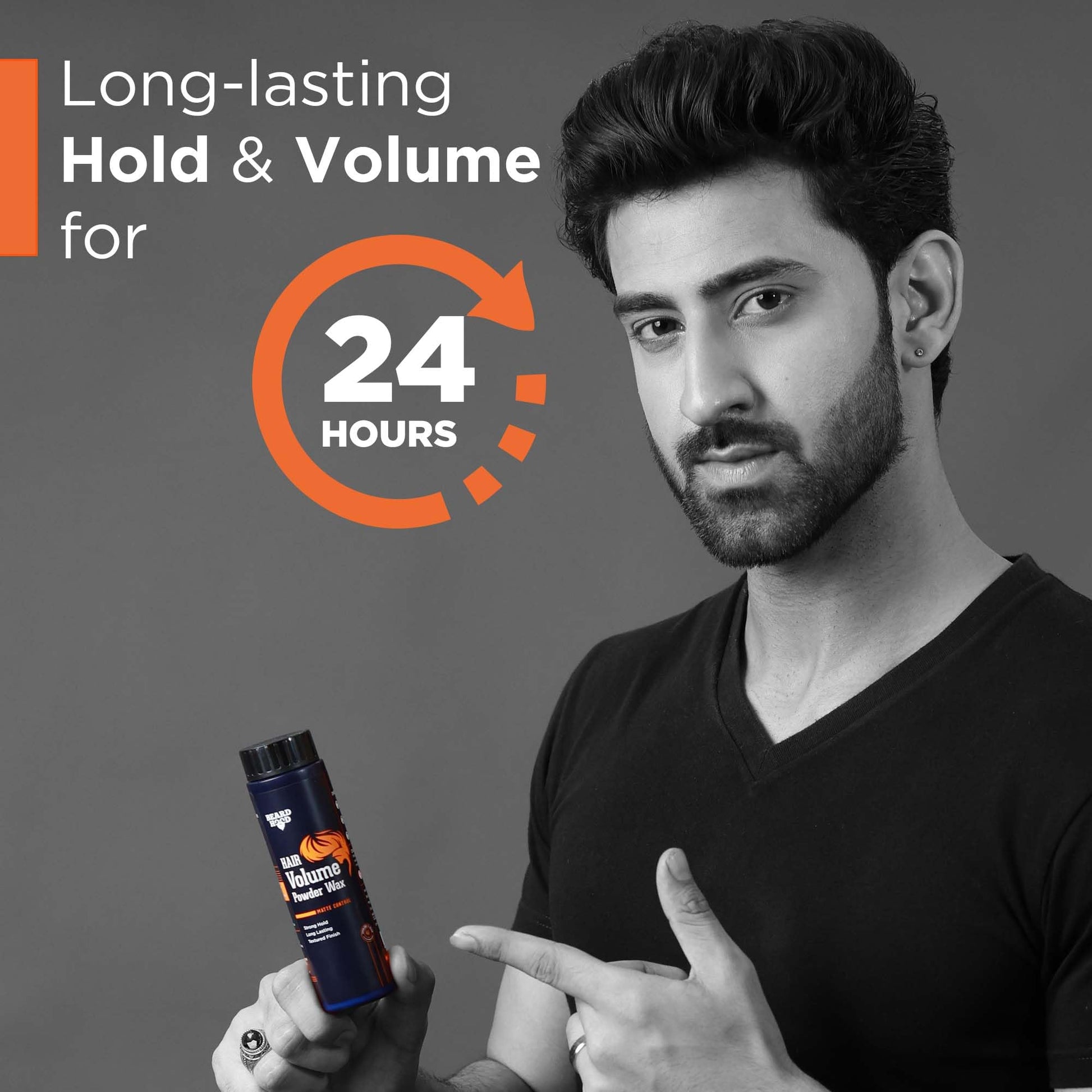 Beardhood Hair Volumizing Powder Wax For Strong Hold, Matte Finish Hair- image 6