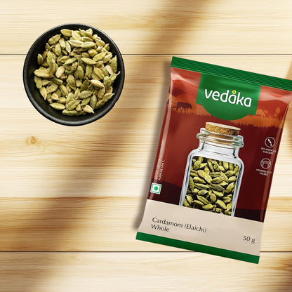 Amazon Brand - Vedaka Whole Cardamom (Elaichi), 50g