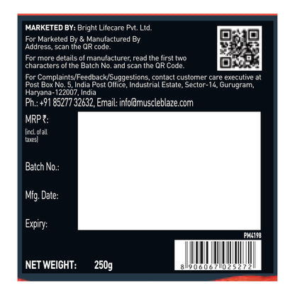 MuscleBlaze Pre Workout Ripped (Raspberry Lemonade, 250 g, 27 Servings)- image 3