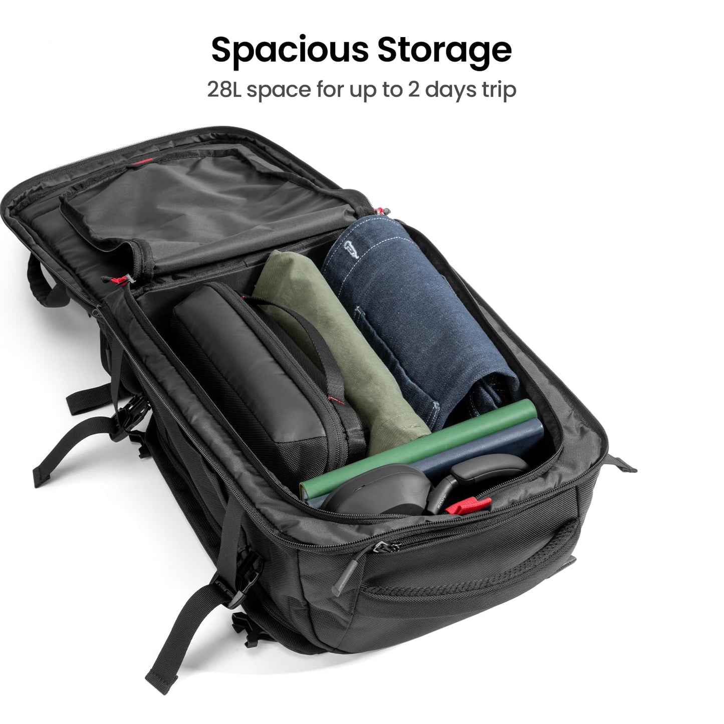 Tomtoc Navigator-T66 Lite Travel Laptop Backpack 17 Inch/ 40L-Black