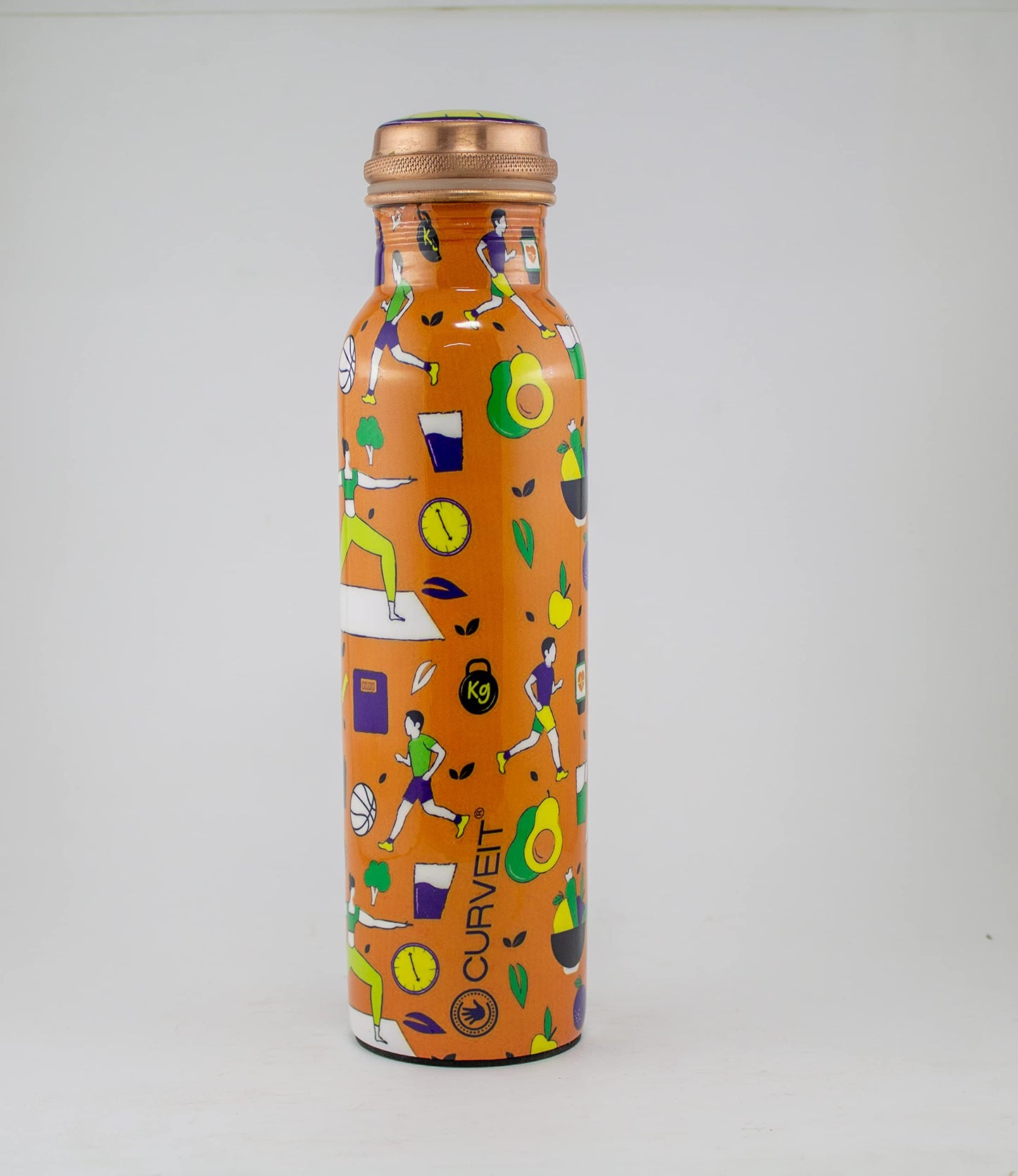 Curveit Lifestyle Copper Water Bottle | 950 ML | 1 Piece Large