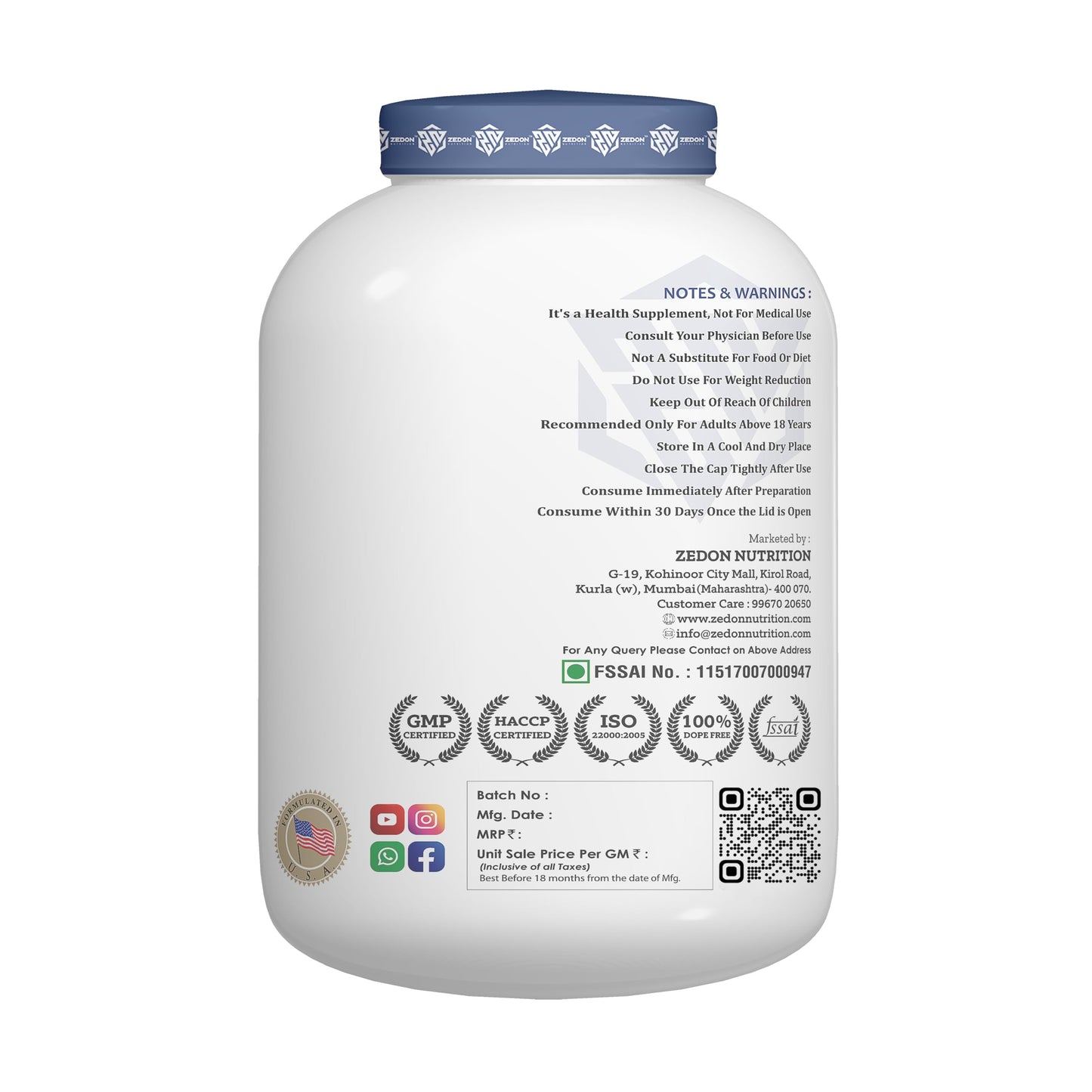 Classic Whey Protein 2kg Cookies & Cream High Protein Supplement for Muscle Growth & Recovery