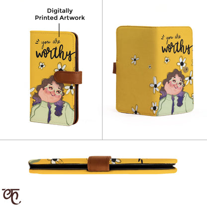 Kalankit Passport Wallet for Women | Ladies Zip Wallet with Bi-Fold Card Holder, Cash & Coin Pocket | Stylish Compact Purse | Birthday Gifts for Woman & Girls