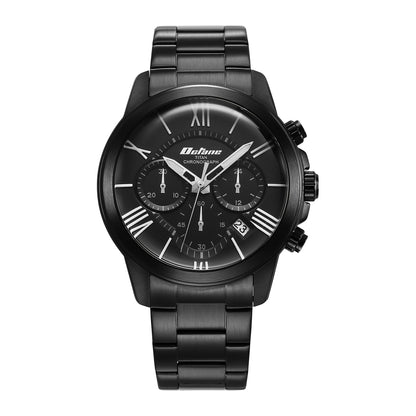 Titan Octane Classic Sporty Black Dial Chronograph Stainless Steel Strap Watch f