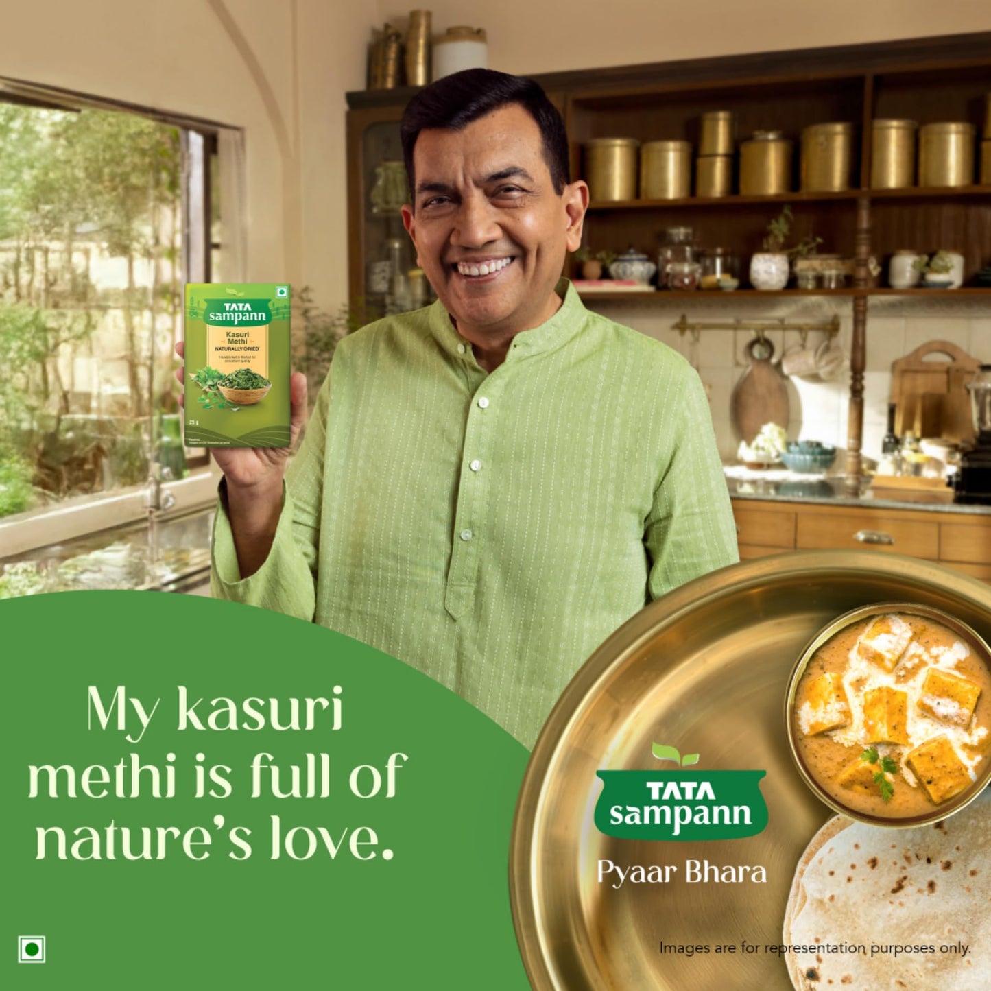 Tata Sampann Kasuri Methi, 25 g, Naturally Sun Dried, Handpicked & Sorted, Rich Aroma & Authentic Flavour