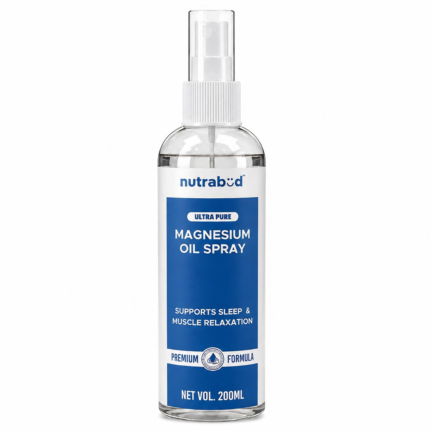 Nutrabud Magnesium Oil Spray - 200ml | Topical Spray Magnesium Oil For Feet, Muscle Relaxation, Deep Sleep Support, Recovery From Cramps (200ml (Pack of 1))
