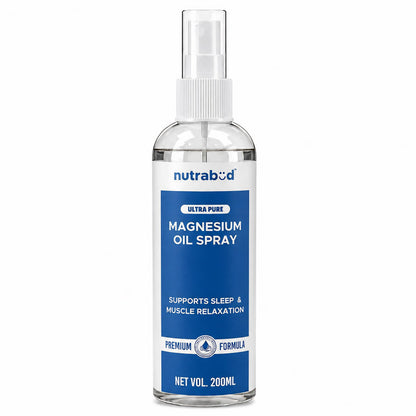 Nutrabud Magnesium Oil Spray - 200ml | Topical Spray Magnesium Oil For Feet, Muscle Relaxation, Deep Sleep Support, Recovery From Cramps (200ml (Pack of 1))