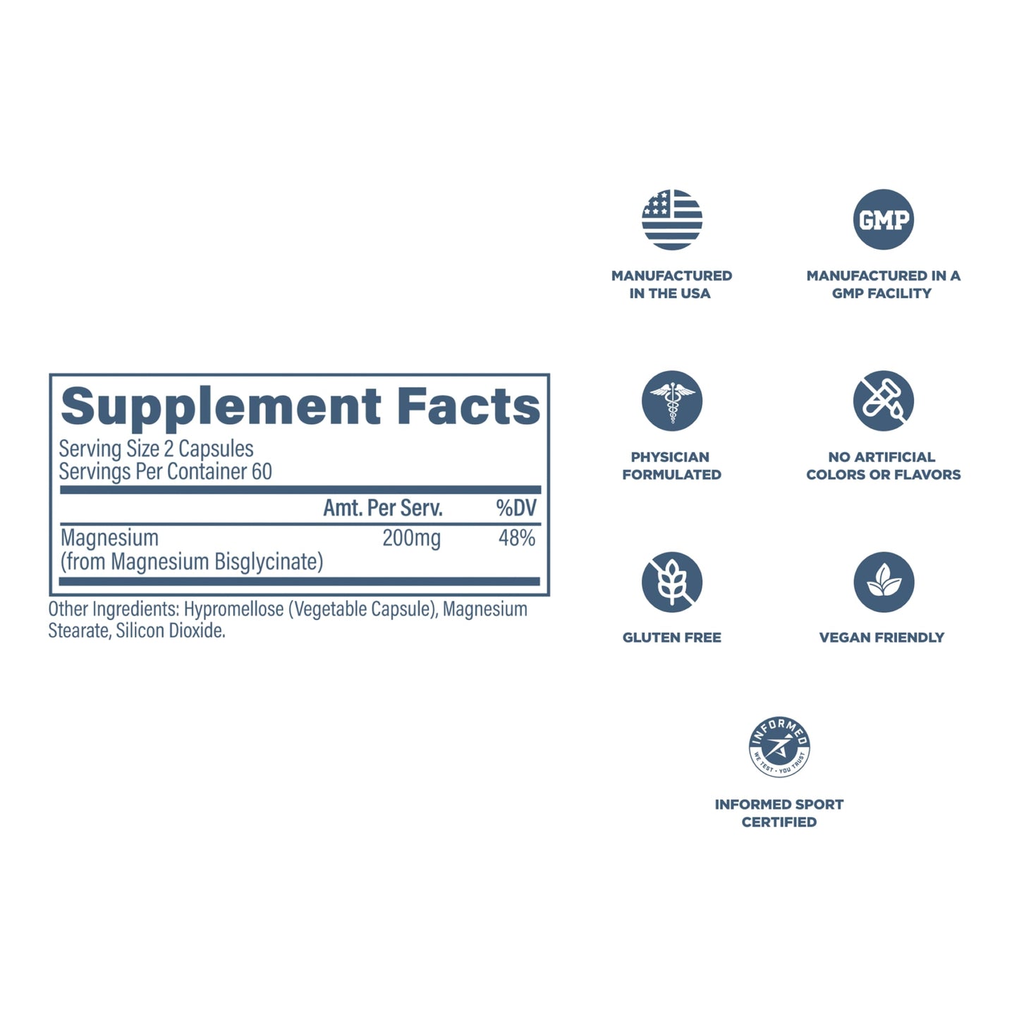 Revive MD Pure Magnesium Glycinate – High Absorption Supplement for Relaxation, Stress Relief, Sleep & Memory Support – 120 Veg Capsules