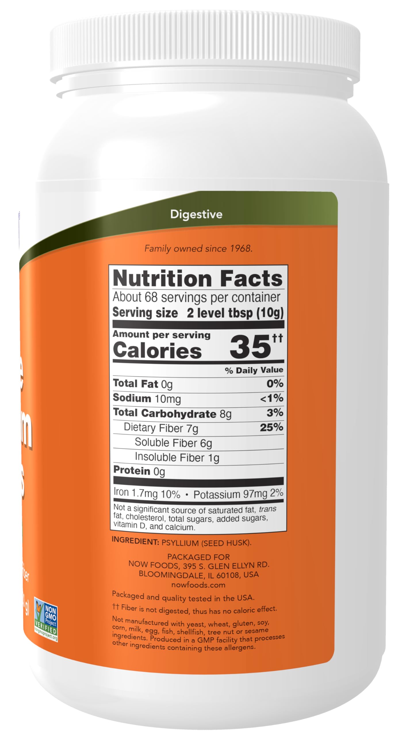 Now Foods Psyllium Husk, 24 OZ WHOLE- image 8