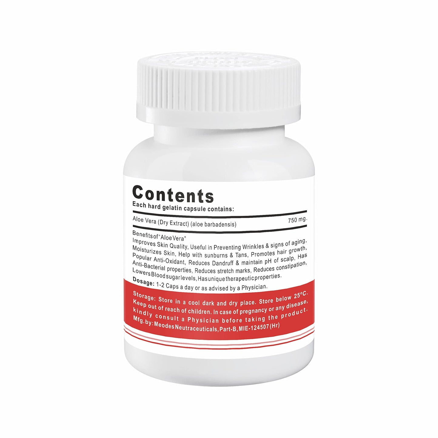IGNITOR Pure Extract Aloe Vera Capsules Helpful for Hair Grow | Skin | Burns | Constipation - (1 Piece)