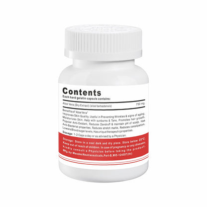 IGNITOR Pure Extract Aloe Vera Capsules Helpful for Hair Grow | Skin | Burns | Constipation - (1 Piece)
