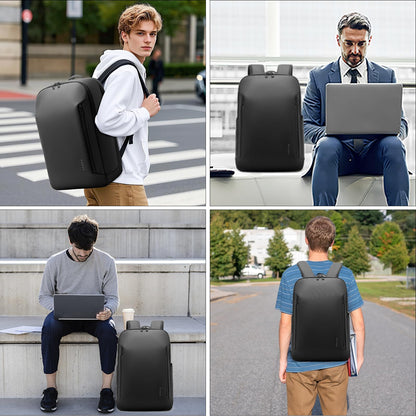 Red Lemon BANGE Venture 30L Laptop Backpack for Men & Women | Large Backpack with YKK Zippers | Water-Resistant, Durable Oxford & Nylon Fabric Fits 15.6" Laptops for Office & Travel (Black)