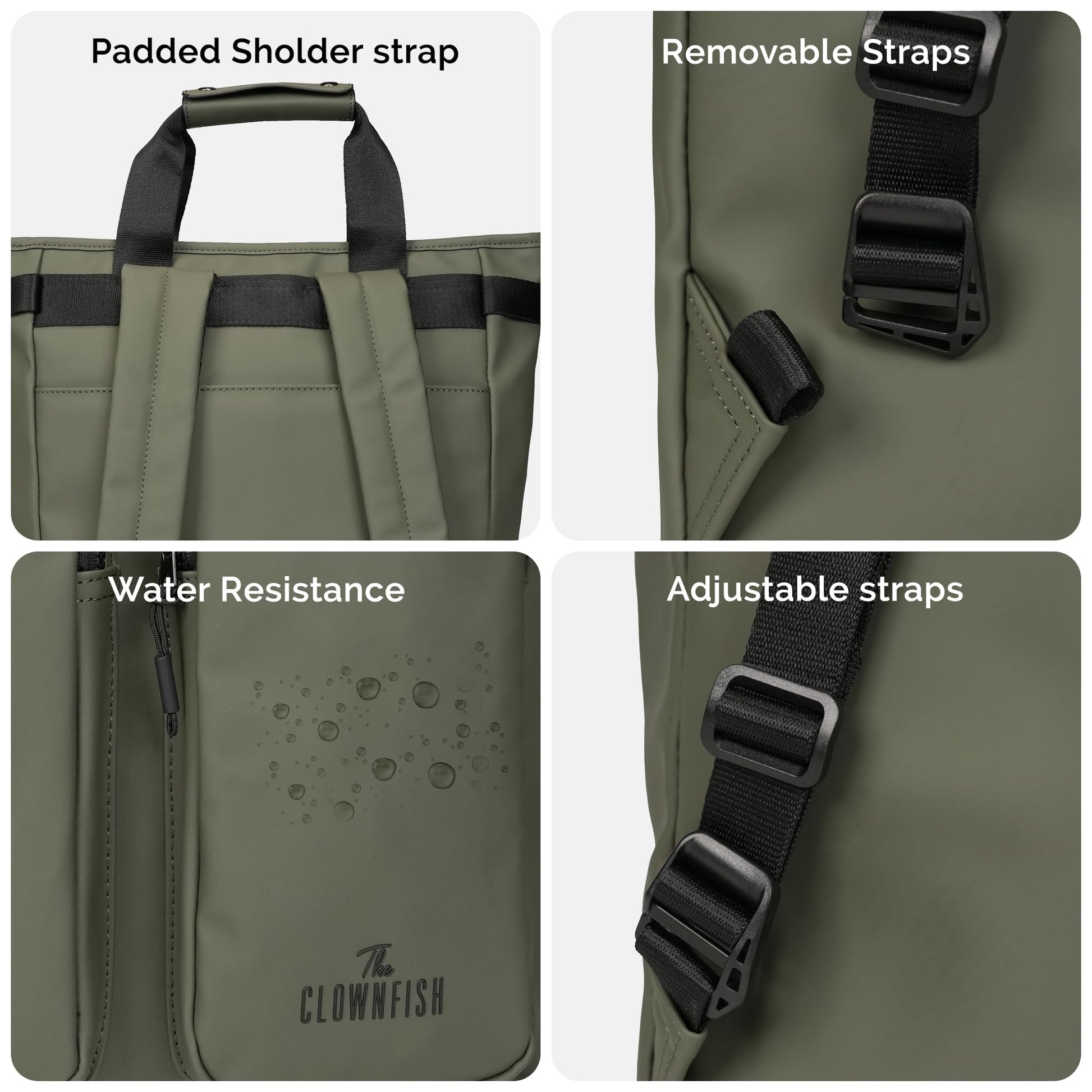 THE CLOWNFISH Loomis Series Waterproof Laptop Bag | PU Shell | Travelli- image 6