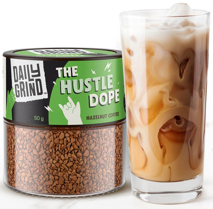 DAILYGRIND Hazelnut Instant Coffee Powder 50g | Medium Roast Freeze-Dried Pure Arabica Coffee Granules | For Mochas, Espresso, Cappuccino, Latte, Frappes | Hot & Cold Coffee (25 Cups)