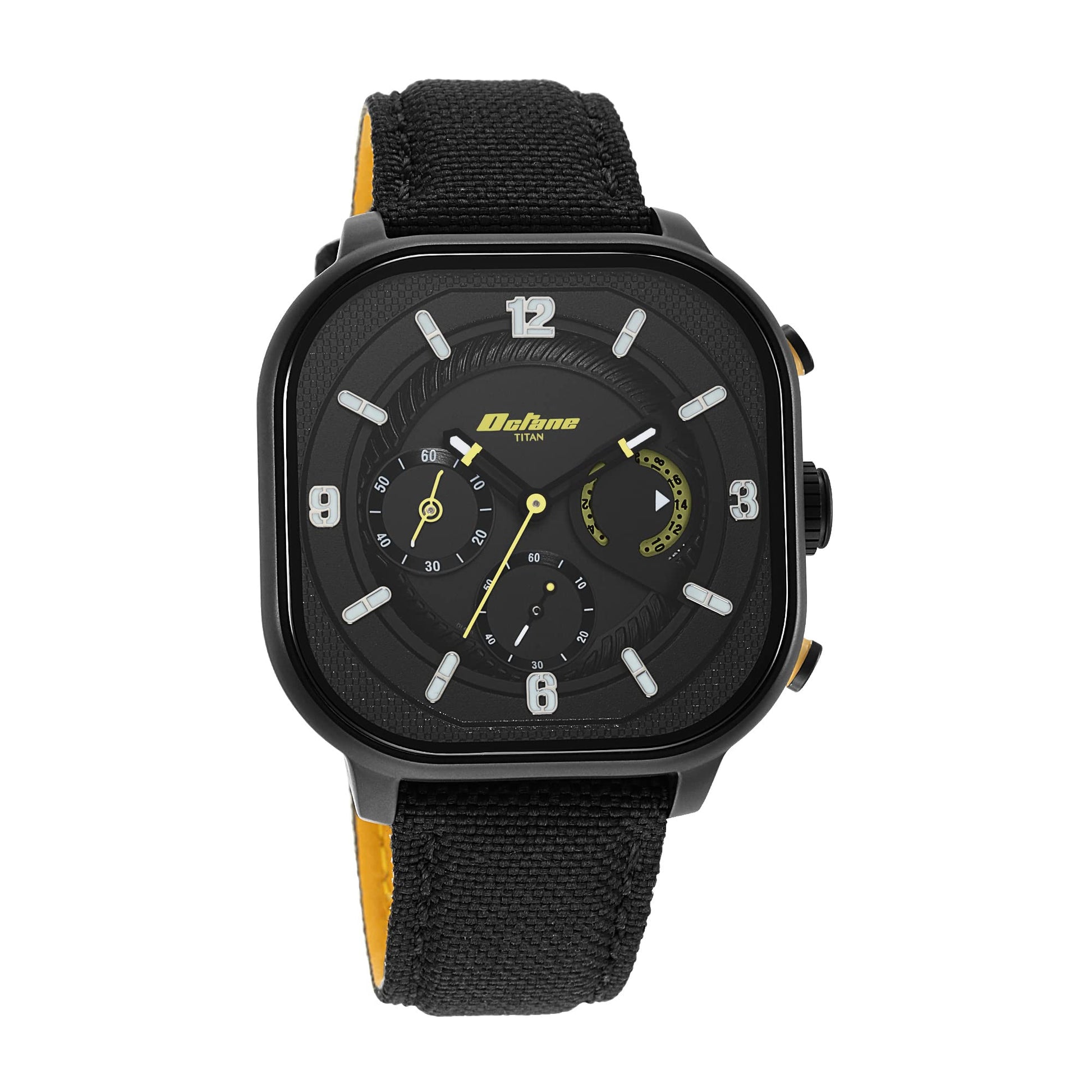 Titan Octane Aerobatics Green Dial Chronograph Leather Strap Watch for- image 3