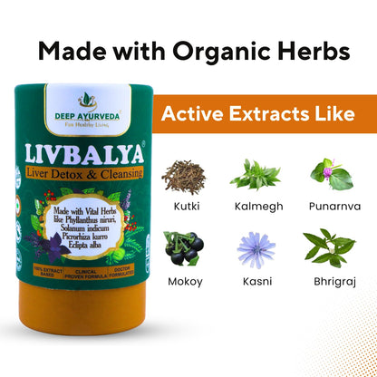 Livbalya Liver Detox Supplement | Supports Liver Health & Detoxification | Herbal Cleanse Formula | 60 Vegan Capsules