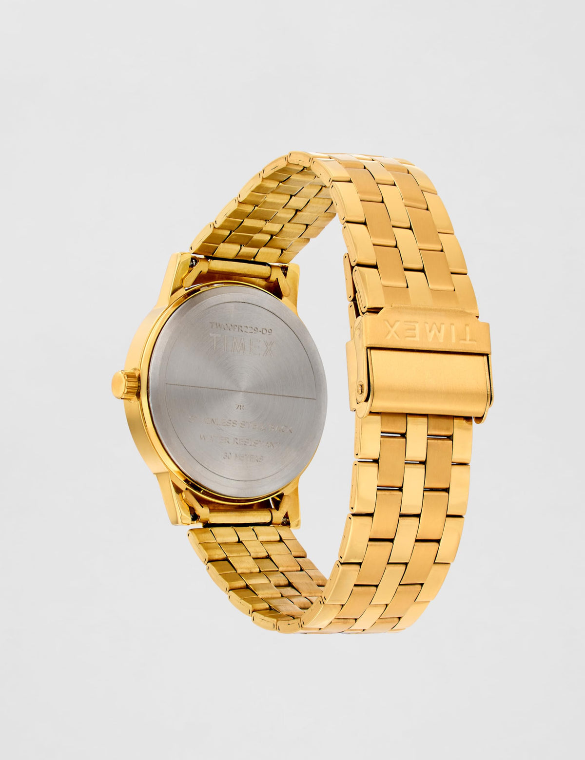 TIMEX Classics Analog Watch for Unisex with Champagne Round Dial & Gold Stainless Steel Bracelet Band Water Resistant Unisex Wrist Watches - TW00PR229