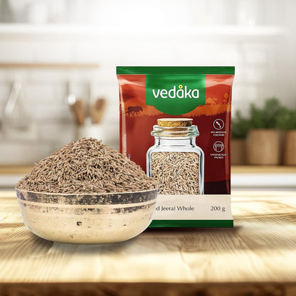 Amazon Brand - Vedaka Whole Jeera (Cumin), 200g