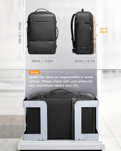 Inateck Carry On Travel Backpack, Airline Approved, Water-resistant Hand Luggage for Business Travellers, Commuters and Outdoorsmen