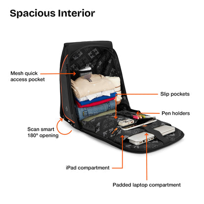 Nasher Miles Monash Premium PVC & Polyester Laptop Backpack 34L | Reflective Rider Backpack | Ideal for Travel, Office | Men, Women (Black)