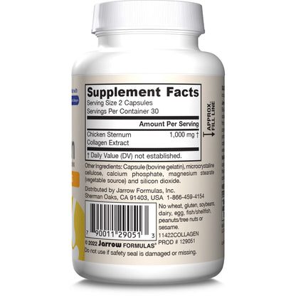 Jarrow Formulas Type 2 Collagen Complex 500Mg - 60 Capsules- image 3