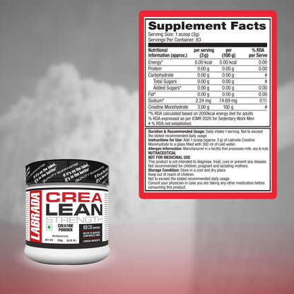 Labrada CreaLean Powder | 3g Creatine Monohydrate,For 83 Servings, 0.55- image 3