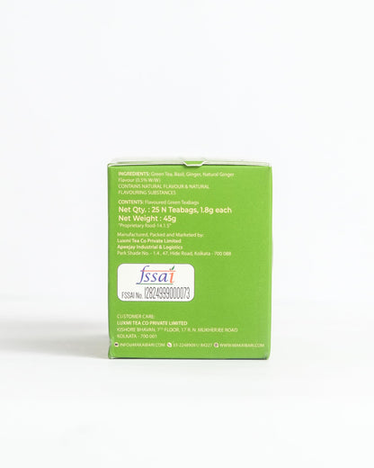 Makaibari Green Valley Apoorva Pure Tulsi and Ginger Green Tea bags | Premium Green Tea | Anti-Oxidants, Immunity Booster | 25 Tea bags | 45g