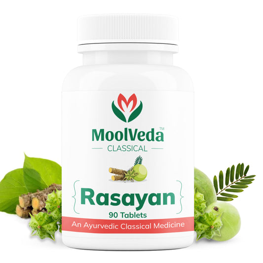 Moolveda Rasayan Tablets | 90 Veg Tablets | Pack of 1