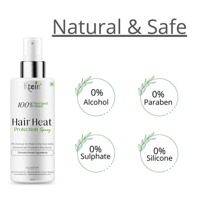 100% Plant based Natural Hair Heat Protection Spray 100ml