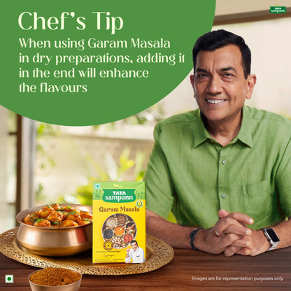 Tata Sampann Garam Masala Powder with Natural Oils, 100g, Crafted by Chef Sanjeev Kapoor, With Chef’s Exclusive Tip, Rich Aroma & Flavour